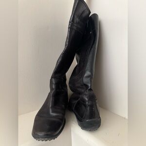 T-max Tall Boots Black Leather Made in 🇮🇹 Italy 🇮🇹 size 7 EUC